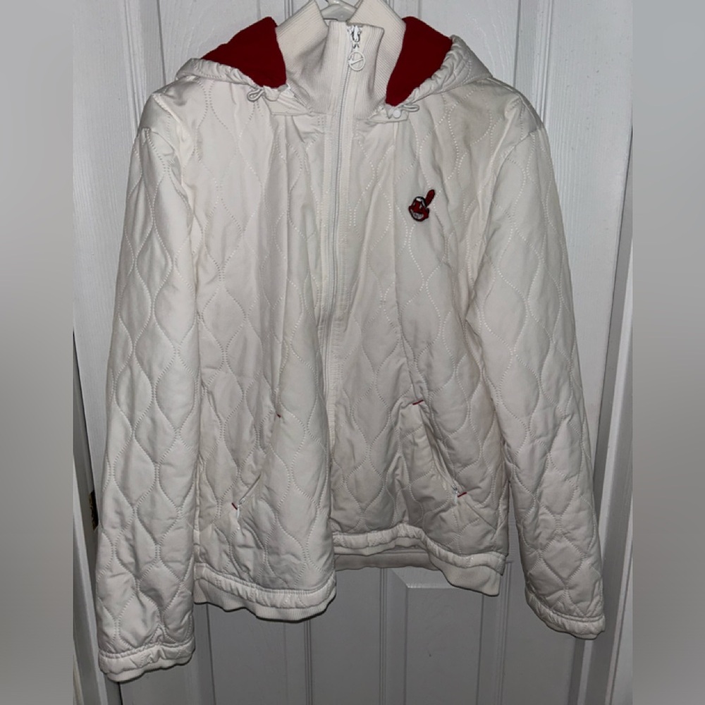 KIDS SZ LARGE NIKE CLEVELAND INDIANS PUFFER COAT